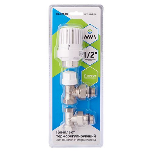 Комплект для подключения радиатора MVI 3 в 1 угловой 1/2 ATR.621.04