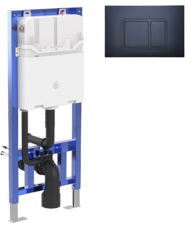 Инсталляция для унитаза Hogibe Smartflow 500х120х1135 мм клавиша черный матовый SF19007807MB