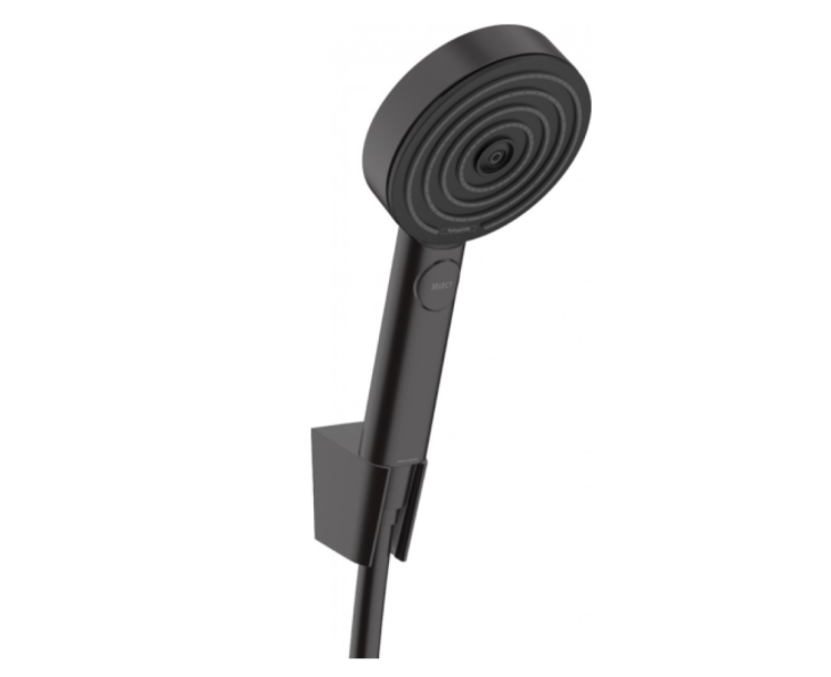 Душевой набор Hansgrohe Pulsify Select S 105 3jet Relaxation со шлангом 160 см и держателем черный матовый 24303670