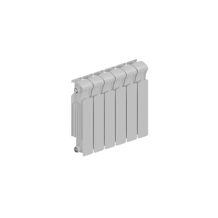 Радиатор биметаллический RIFAR MONOLIT 350 6 секций боковое подключение RAL 9016 MN-350-06