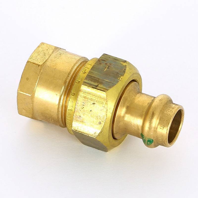 Муфта разъёмная пресс Viega Sanpress бронза 12x1/2 ВР 293024