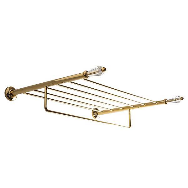 Полочка с полотенцедержателем 3SC Boheme 50х40 см золото Opaco BO99GO