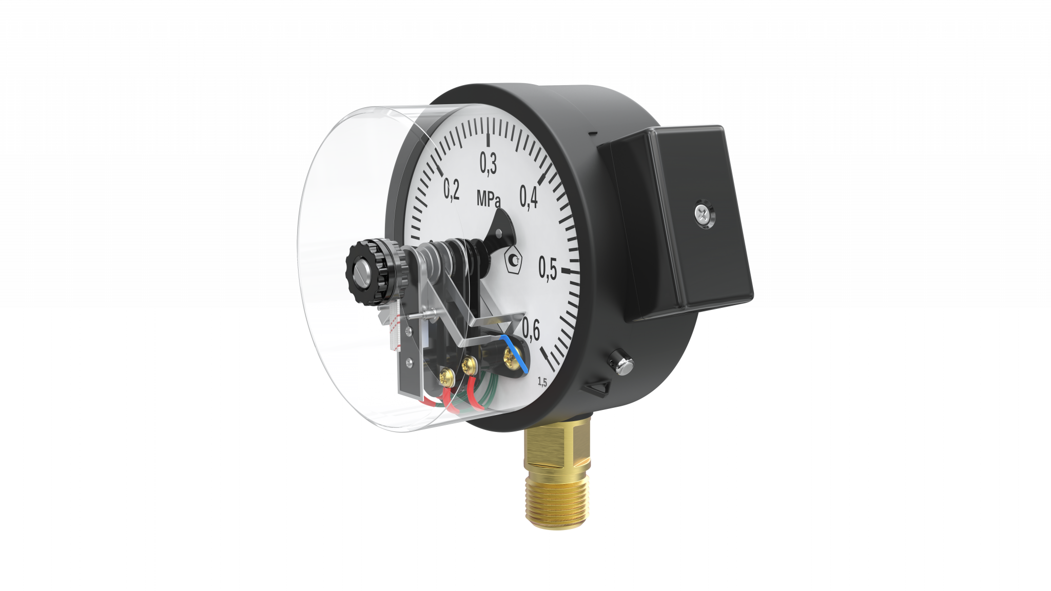 Датчик давления манометр электроконтактный ectoControl G 1/2 0-6 Атм ES-MAGA-06