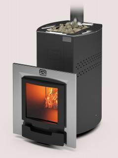 Печь для бани Теплодар Домна-20 ЛК Панорама АПБ.97.000.00