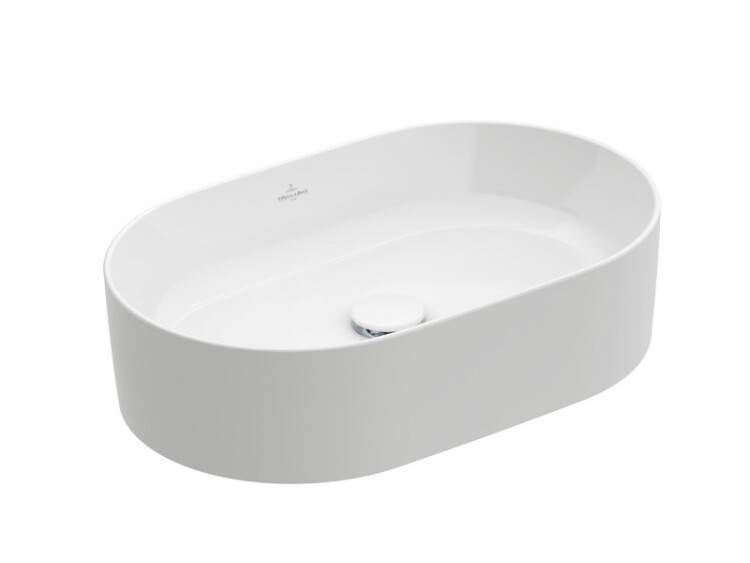 Раковина накладная Villeroy & Boch Collaro 560х360х145 мм CeramicPlus Stone White 4A1956RW