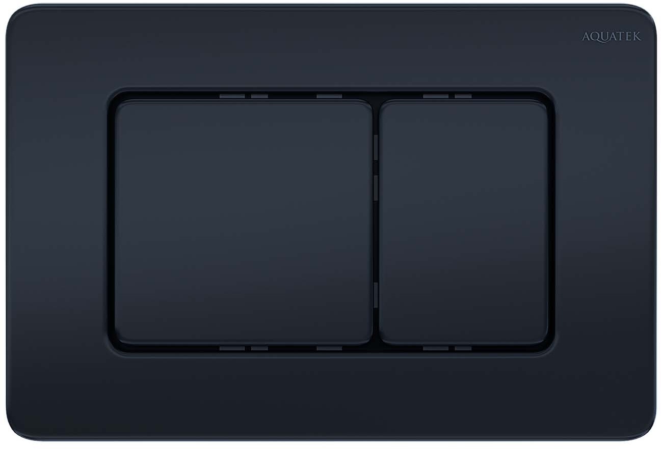 Панель смыва Kordi KDI-0000040 нержавеющая сталь черный матовый квадратные кнопки KDI-0000040