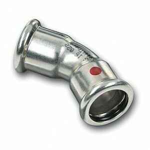 Отвод 45° из углеродистой стали пресс SANHA-Therm 22 мм ВПр-ВПр 12404122