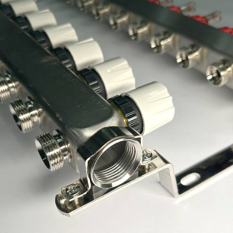 Коллекторная группа 1 x 11 выходов 3/4 STOUT с расходомерами из нержавеющей стали без концевых групп 450W4311