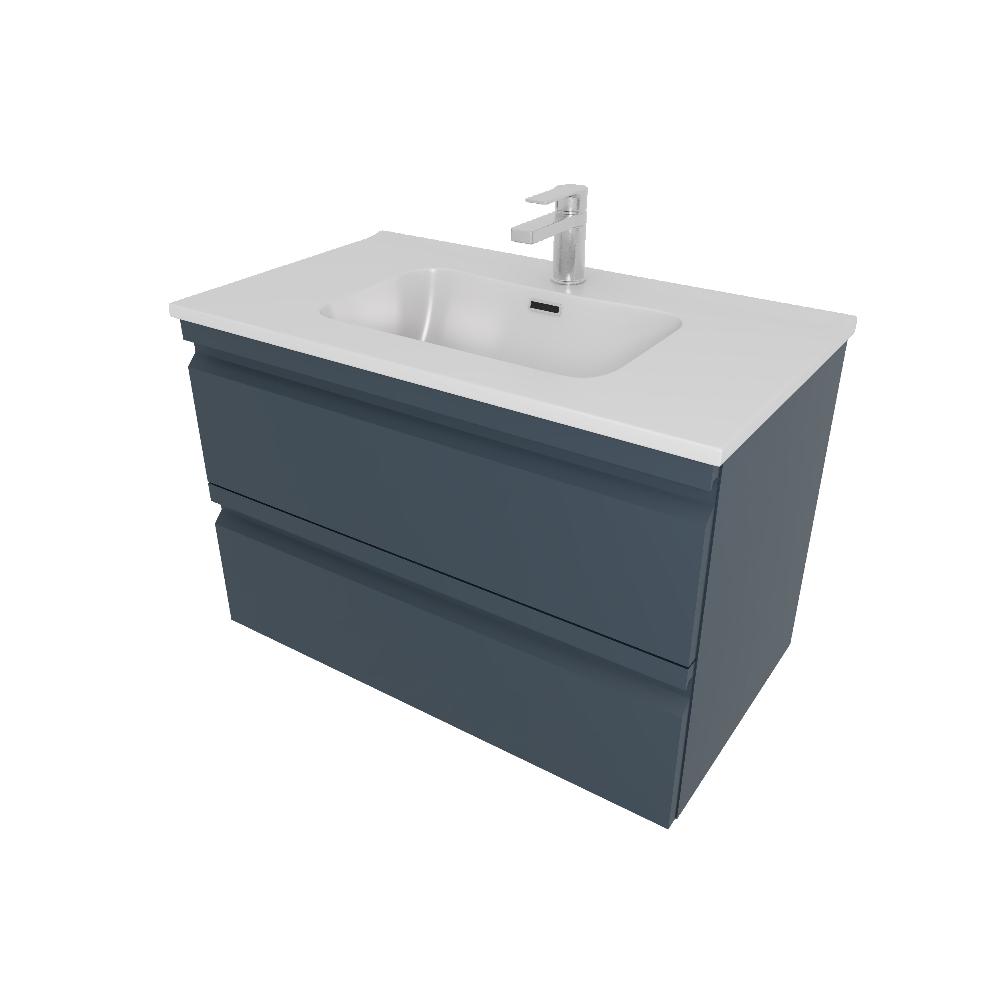 Комплект мебели для ванной AQUATON ВЕГА 80 с раковиной AQ0480-00 серый матовый AQ77080-MG