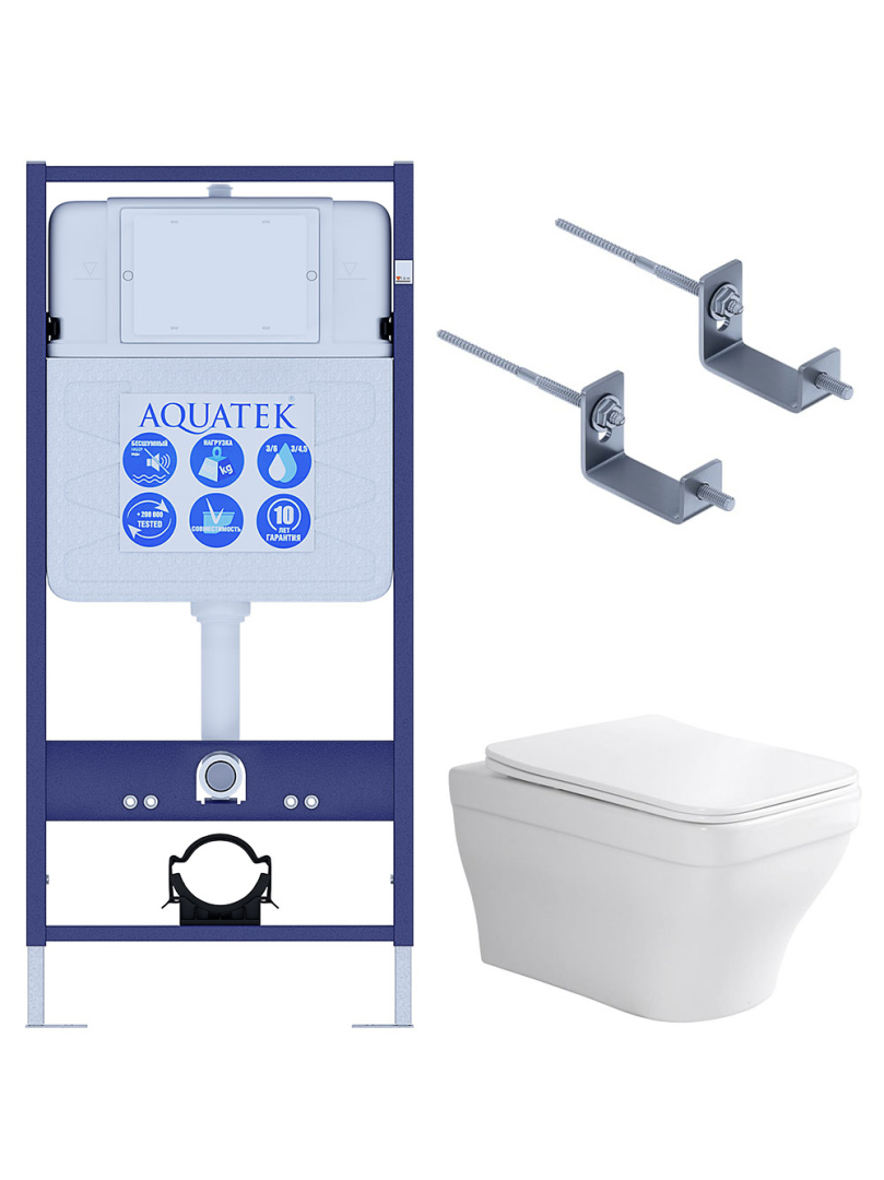 Комплект инсталляции AQUATEK АМАДЕО (рама INS-0000012, крепление KKI-0000002, унитаз AQ1163-00) KKI2
