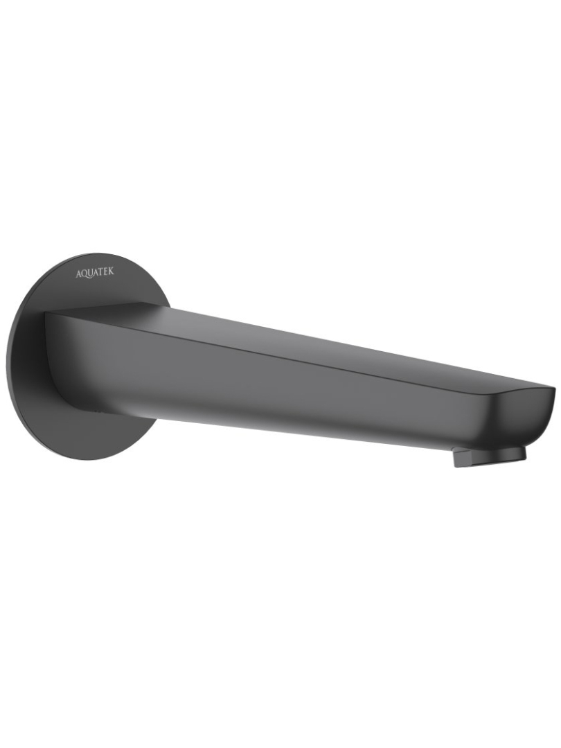 Излив для ванны AQUATEK БЕТТА 224 мм матовый черный AQ1141MB