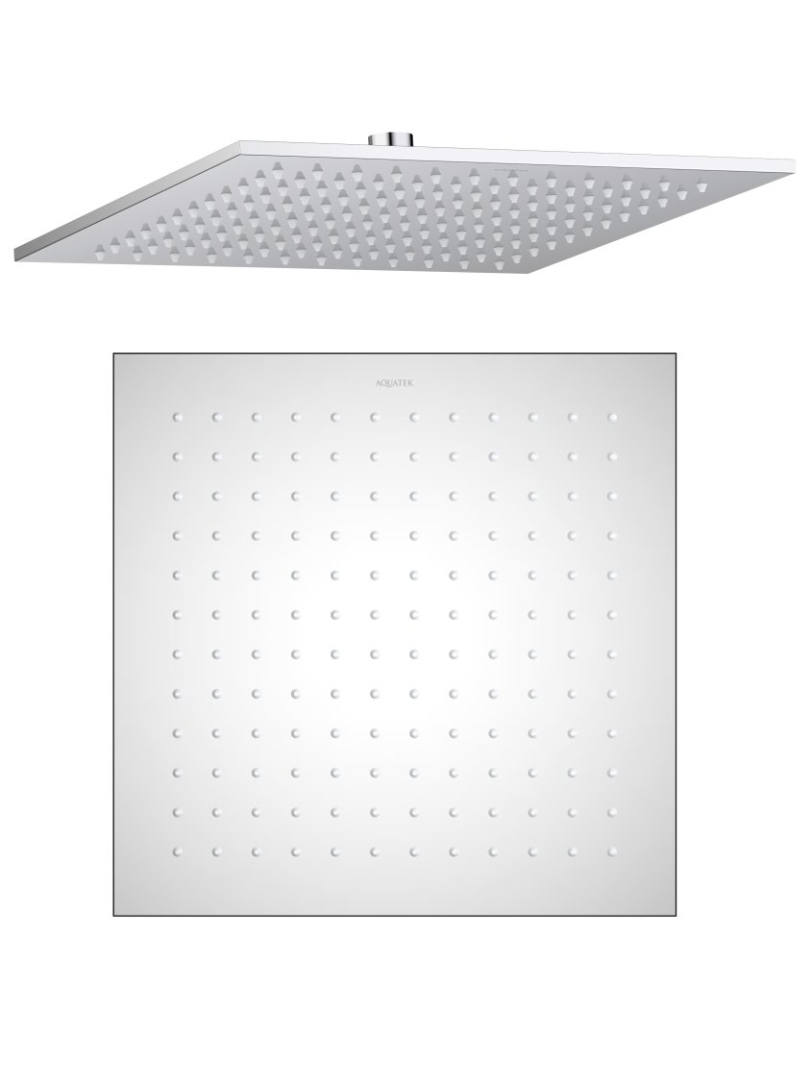 Верхний душ Aquanet AQ2078CR квадратный 300х300х7 мм хром AQ2078CR