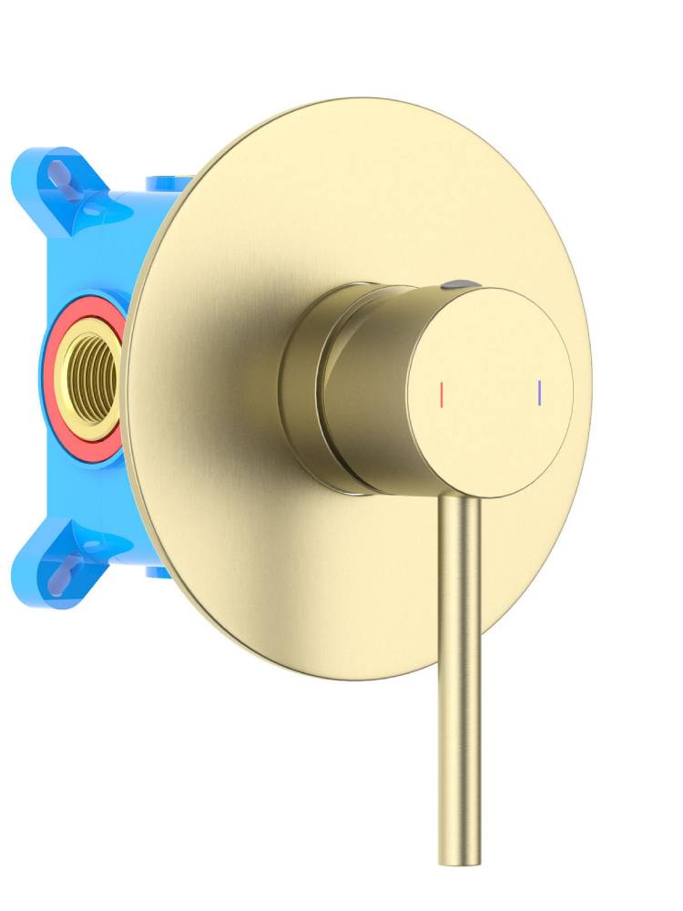 Смеситель для душа скрытого монтажа Aquanet Европа 1 режим шлифованное золото AQ1366BG