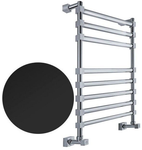 Полотенцесушитель водяной Margaroli Sole 535x760 мм Matt Black 464TQ468MB