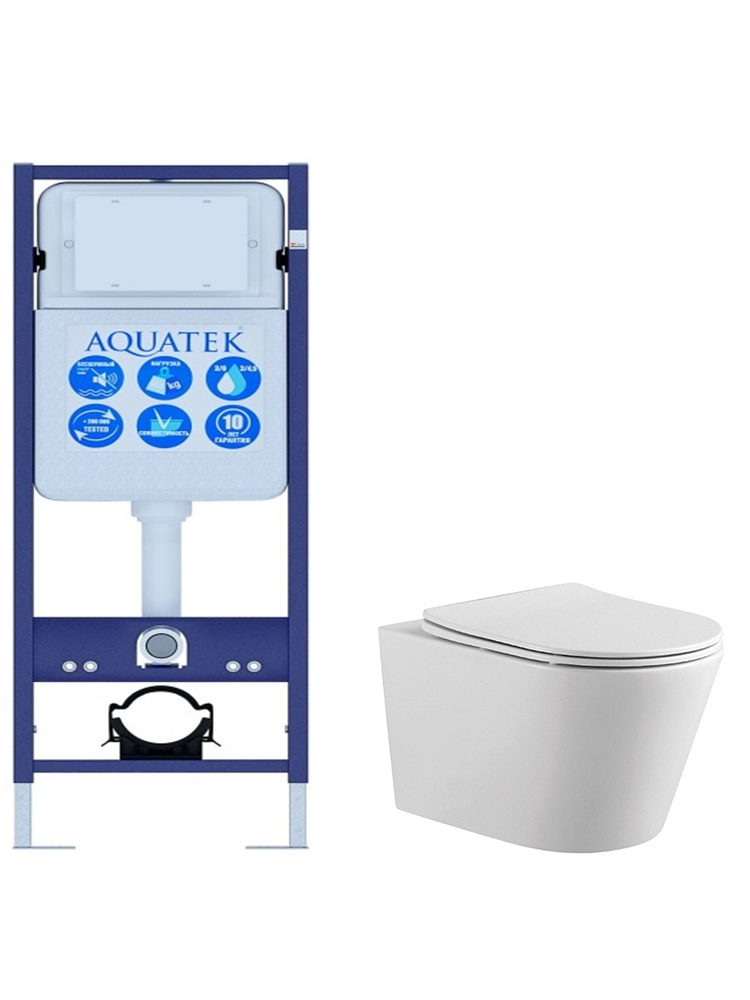 Комплект инсталляции AQUATEK ВЕГА/17 рама Standard INS-0000017 унитаз AQ1905-00 с сиденьем soft-close