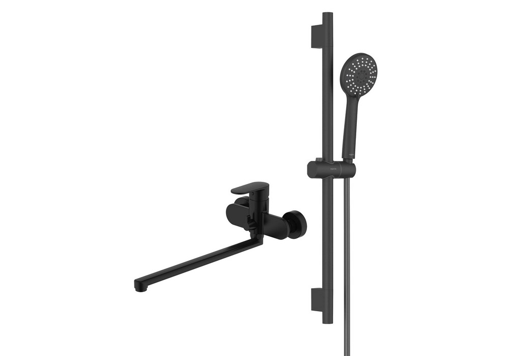 Набор смесителей 2 в 1 Aquanet Ника AQ1842MB/AQ2017MB AQ1833MB