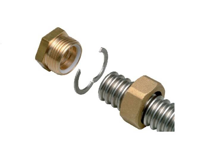 Комплект концевого фитинга Meibes Inoflex 1 ВР DN 25 латунь ME 46112 FL