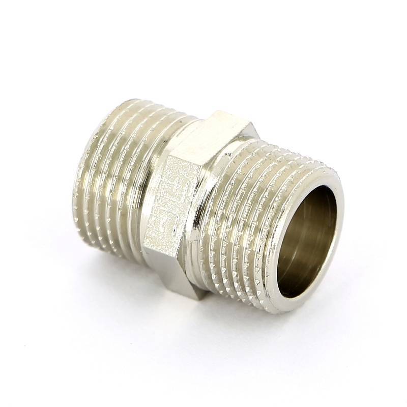 Ниппель резьбовой Tiemme 3/8 НН никелированный 1500432