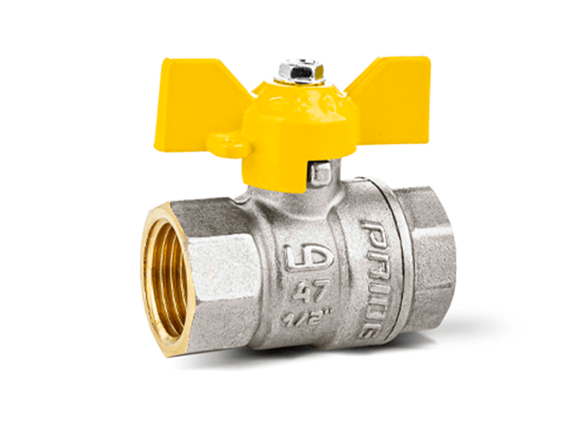 Кран шаровой латунный LD Pride 47.15.В-В.Б GAS Ду 15 Ру 40 вн-вн бабочка 47.15.В-В.Б GAS