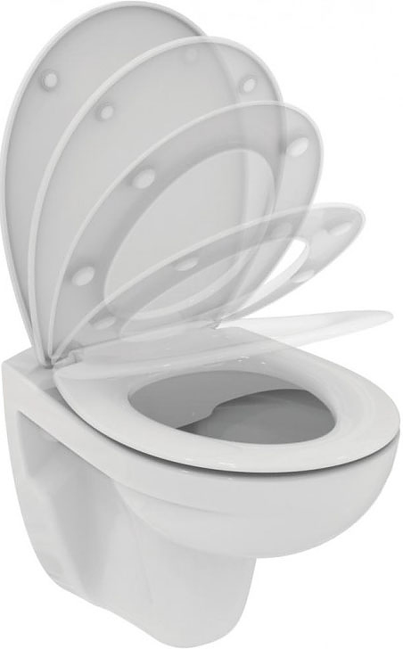 Унитаз подвесной безободковый Ideal Standard EUROVIT Rimless с сиденьем микролифт K881201