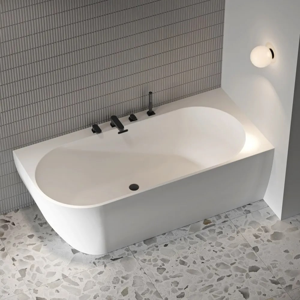 Смеситель для ванны врезной каскадный RAVAK Chrome CR 025.20BL черный X070445