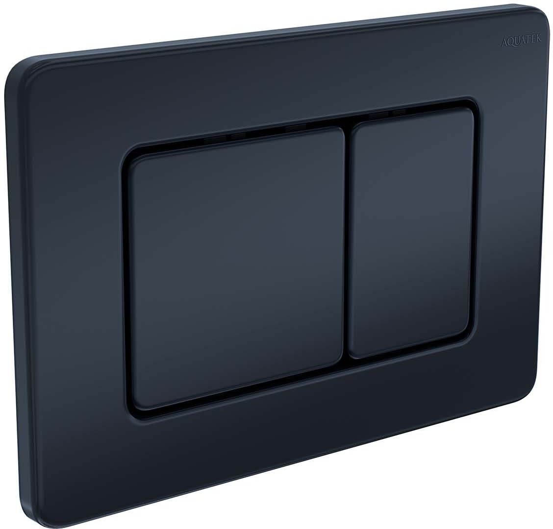 Панель смыва Kordi KDI-0000040 нержавеющая сталь черный матовый квадратные кнопки KDI-0000040