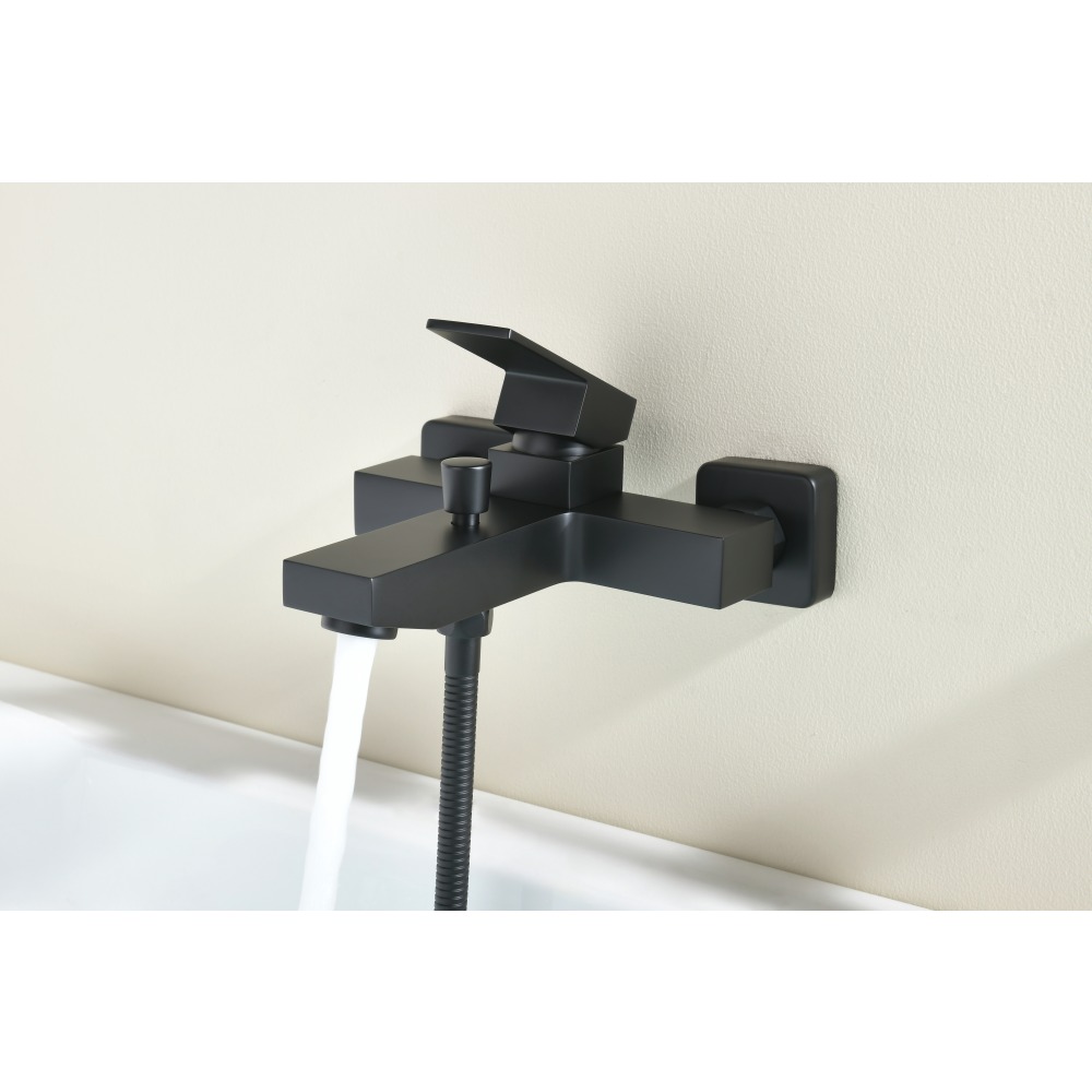 Смеситель для ванны Aquanet Libra черный матовый AQ1640MB