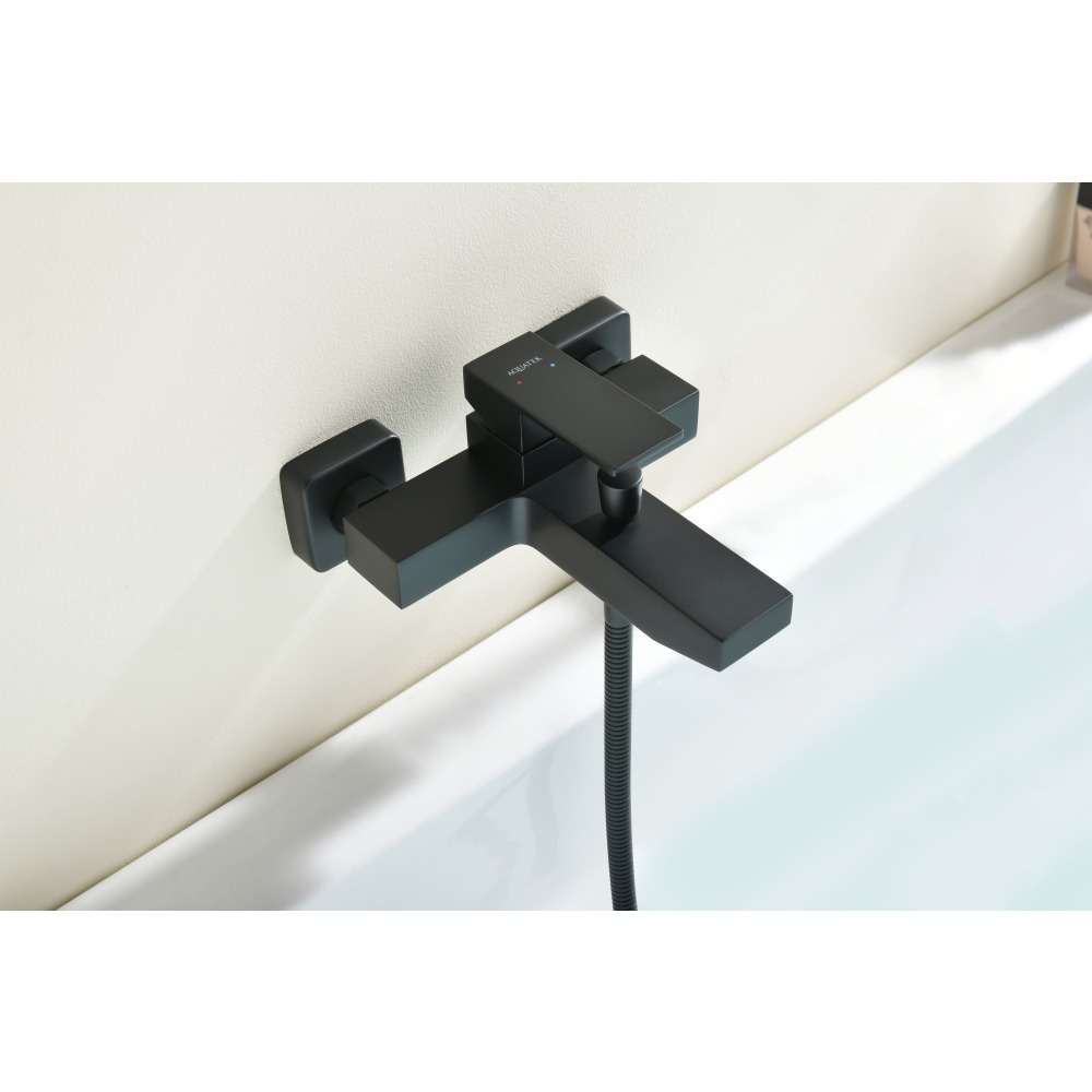 Смеситель для ванны Aquanet Libra черный матовый AQ1640MB