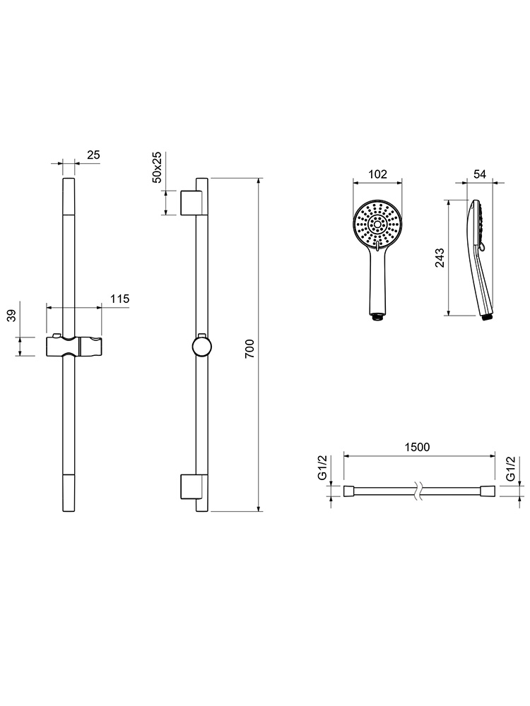 Набор смесителей 3 в 1 Aquanet Ника AQ1810CR/AQ1840CR/AQ2017CR AQ1830CR