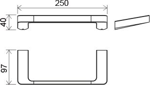 Полотенцедержатель RAVAK 10° TD 300.00 25 см X07P324