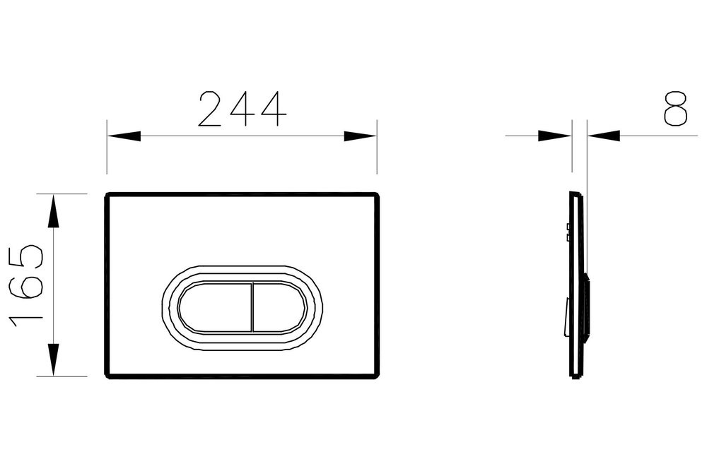 Кнопка смыва VitrA Loop O нержавеющая сталь 740-0940