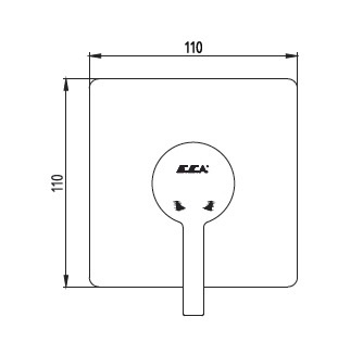 Смеситель для душа TOPAZ Mina внешняя часть 102167104HEX-K