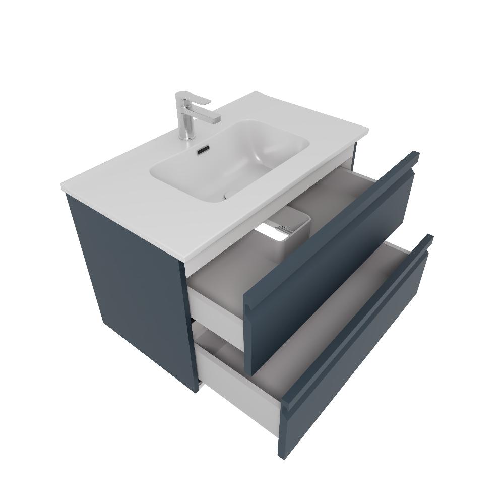 Комплект мебели для ванной AQUATON ВЕГА 80 с раковиной AQ0480-00 серый матовый AQ77080-MG