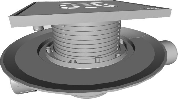 Трап для душа Viega Advantix 150х150 мм шарнирный отвод 557140