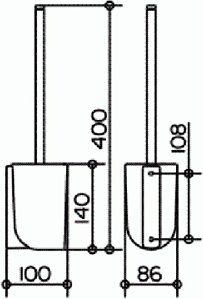 Туалетный ершик подвесной Keuco Elegance матовый хрусталь хром 11669019000