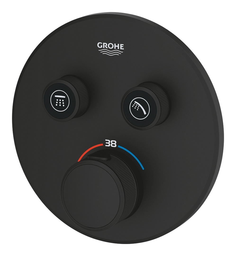 Термостат для встраиваемого монтажа Grohe Grohtherm SmartControl на 3 выхода фантомный черный 29508KF0