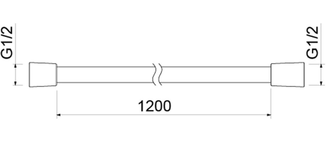 Шланг для душа Aquanet 120 см ПВХ хром AQ2104CR