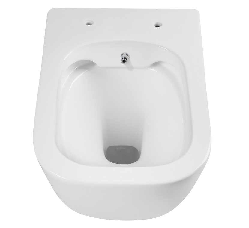 Унитаз-биде подвесной безободковый Aquanet Дива 510х350х360 мм сиденье soft-close со смесителем AQ2012B-00