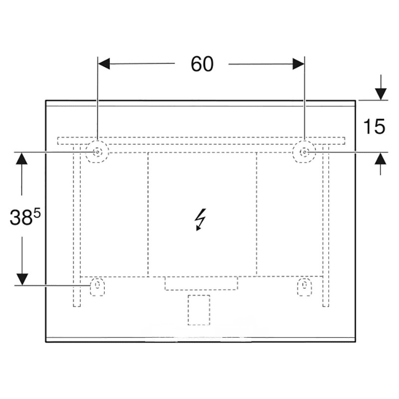 Зеркало с подсветкой Geberit Option Plus 90х70 см 502.783.00.1
