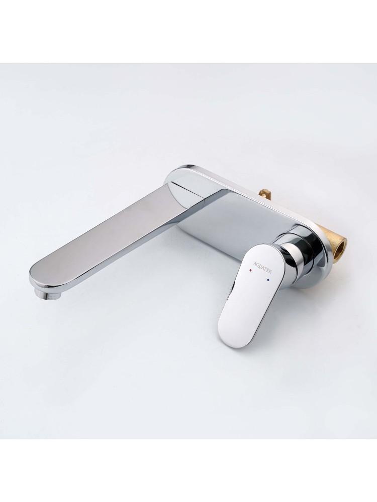 Смеситель для раковины Aquanet Ника настенный скрытого монтажа хром AQ1813CR