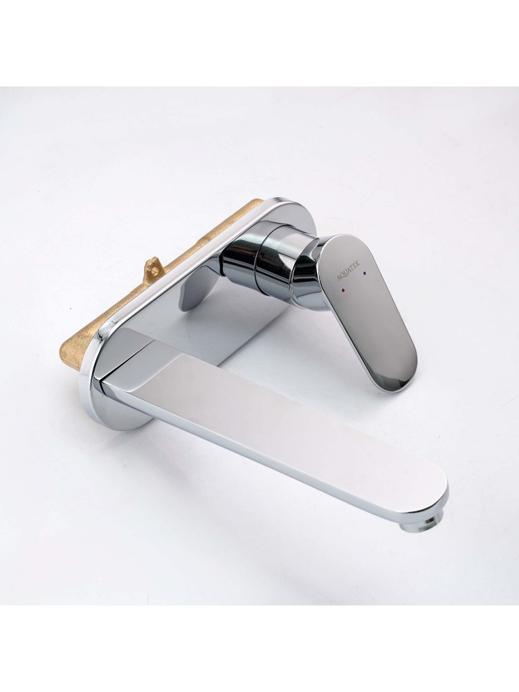 Смеситель для раковины Aquanet Ника настенный скрытого монтажа хром AQ1813CR