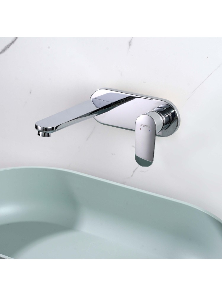 Смеситель для раковины Aquanet Ника настенный скрытого монтажа хром AQ1813CR