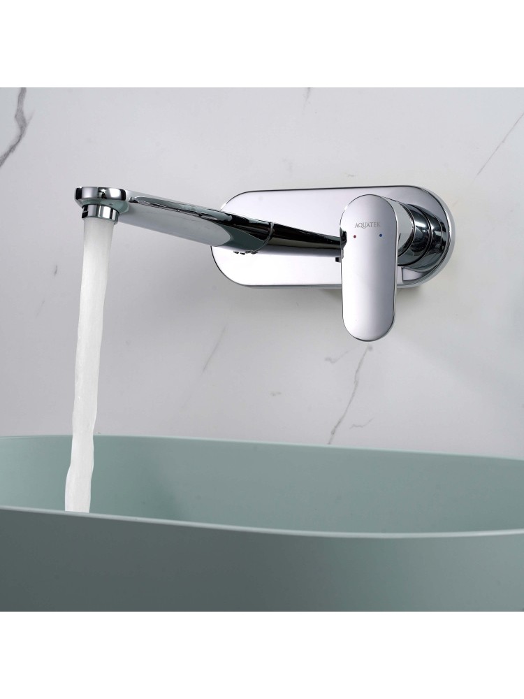 Смеситель для раковины Aquanet Ника настенный скрытого монтажа хром AQ1813CR