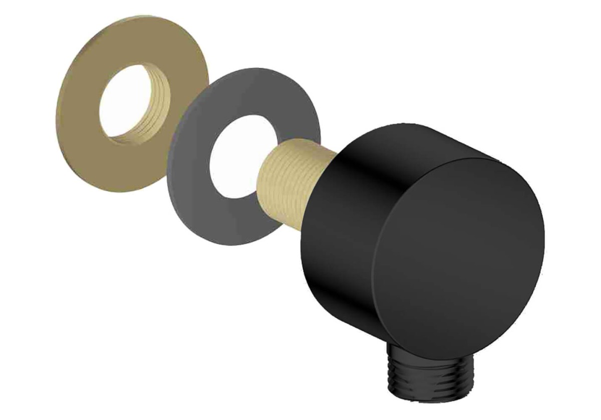 Шланговое подсоединение Aquatek матовый черный AQ2454MB