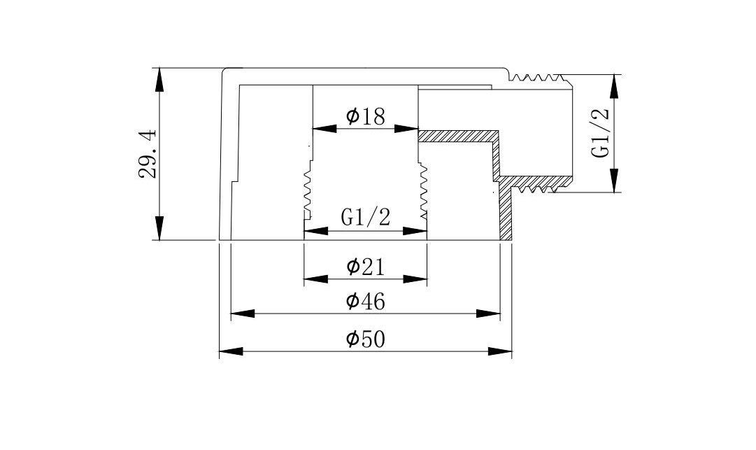 Шланговое подсоединение Aquatek матовый черный AQ2454MB