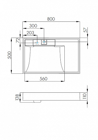 Комплект AQUATON Лондри 20 тумба и раковина Рейн 80 1A2361K0LH010