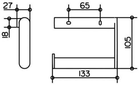 Держатель для туалетной бумаги KEUCO PLAN хром 14962010000