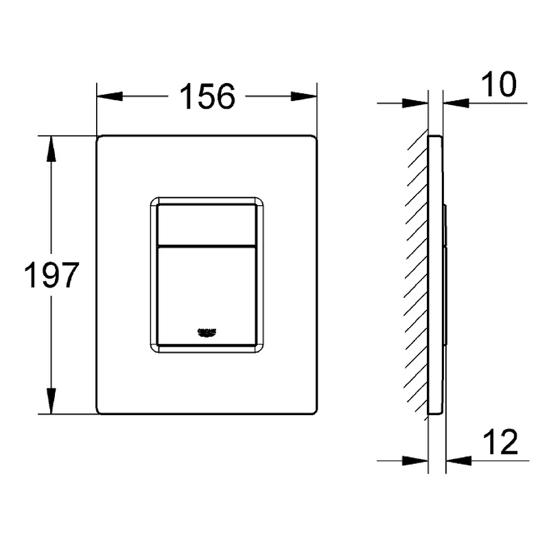 Панель смыва для унитаза GROHE Skate Cosmopolitan холодный рассвет матовый 38732GN0