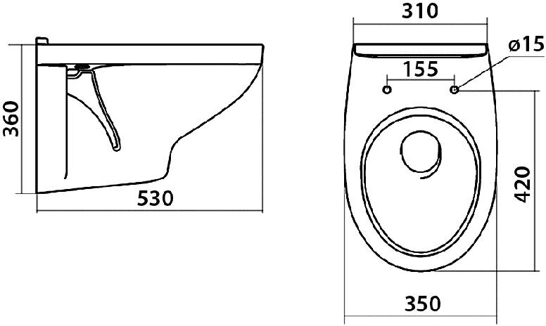 Унитаз подвесной Santek Бореаль сиденье дюропласт SoftClose 1.WH30.2.205