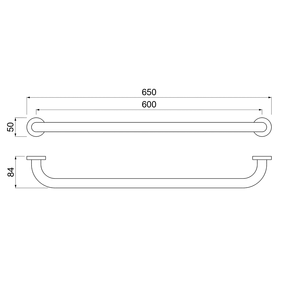 Поручень Aquatek 650 мм шлифованное золото AQ4996BG